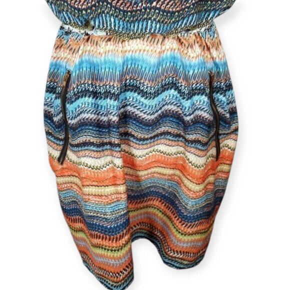 SPEED CONTROL NEW YORK BLUE, ORANGE, BLACK, & YELLOW DRESS SZ.S EUC. - Picture 5 of 9